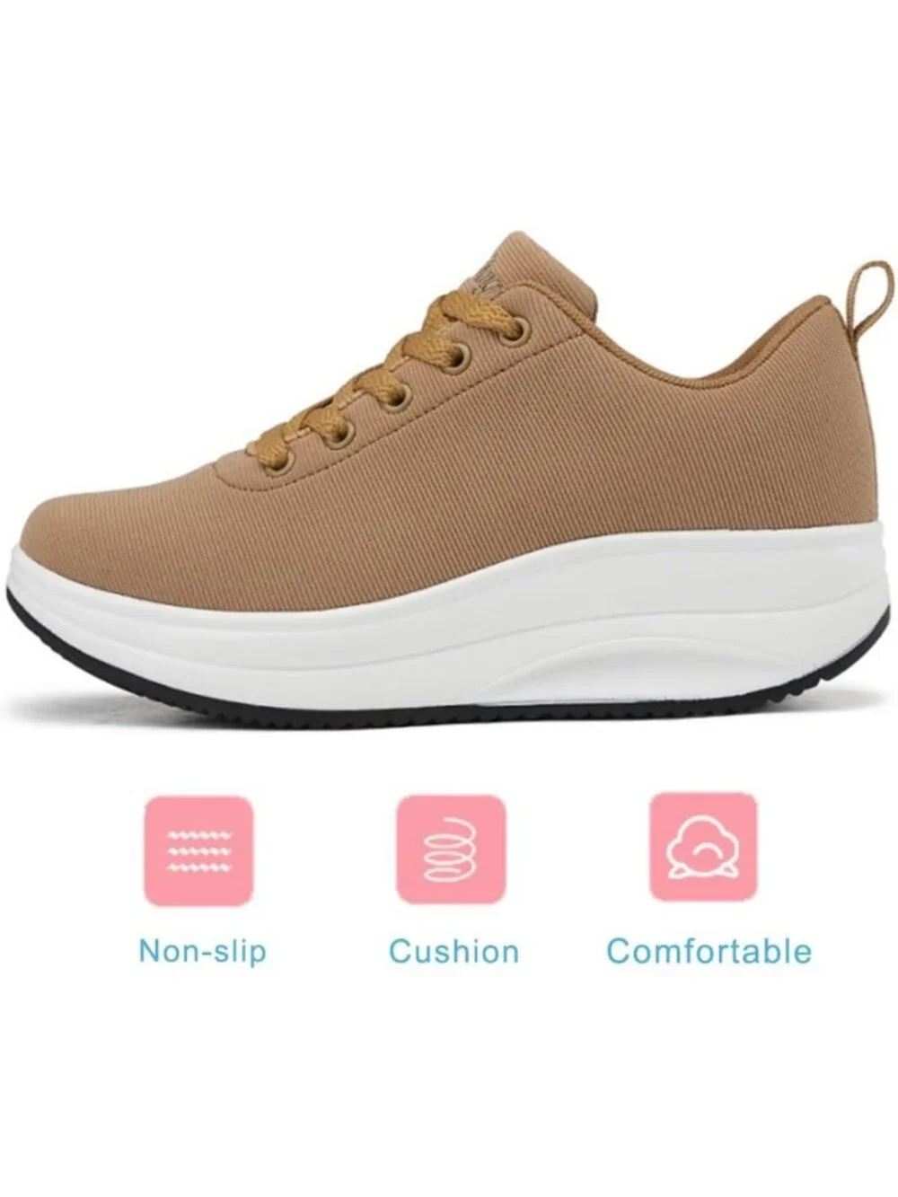 Comfortable Platform Sneakers for Women | Slip-Resistant Wedge Walking Shoes